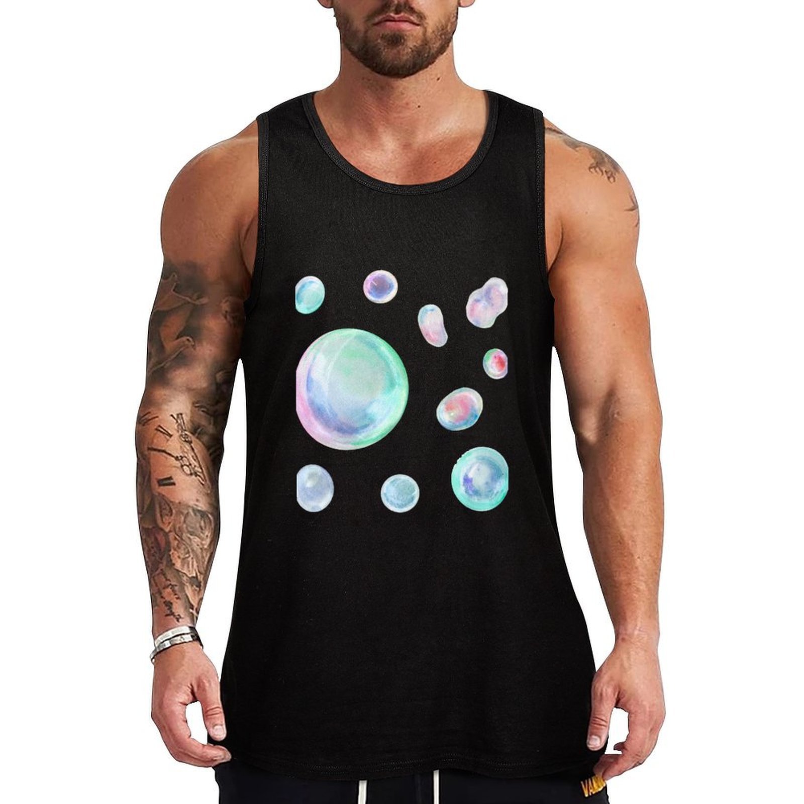 Street Fashion Urban - Watercolor soap bubbles Tank Top Street
