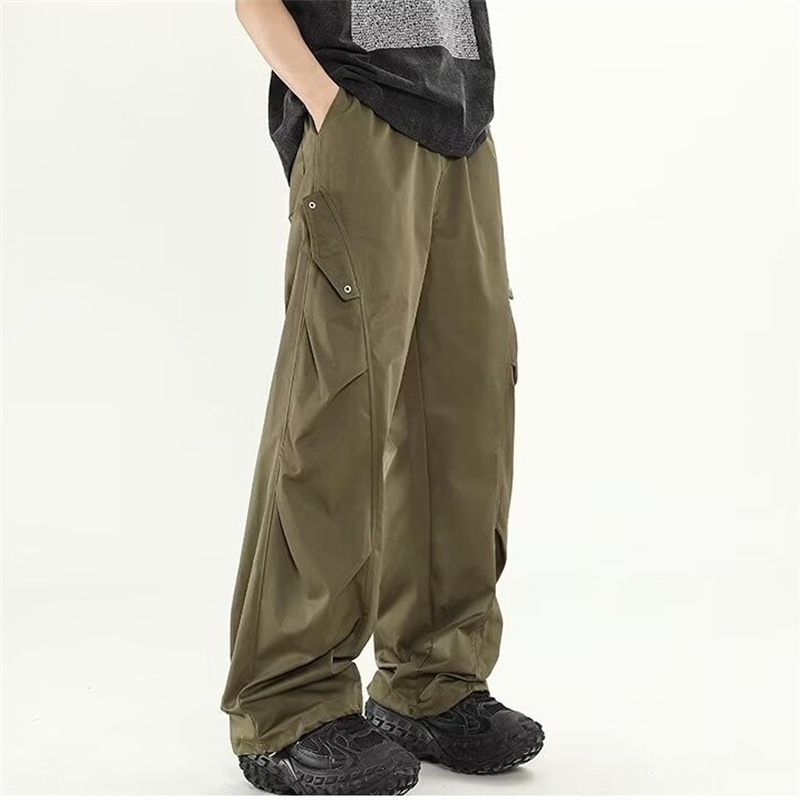 Cargo Pant Wide - Black Cartoon Cargo Pants Men Solid