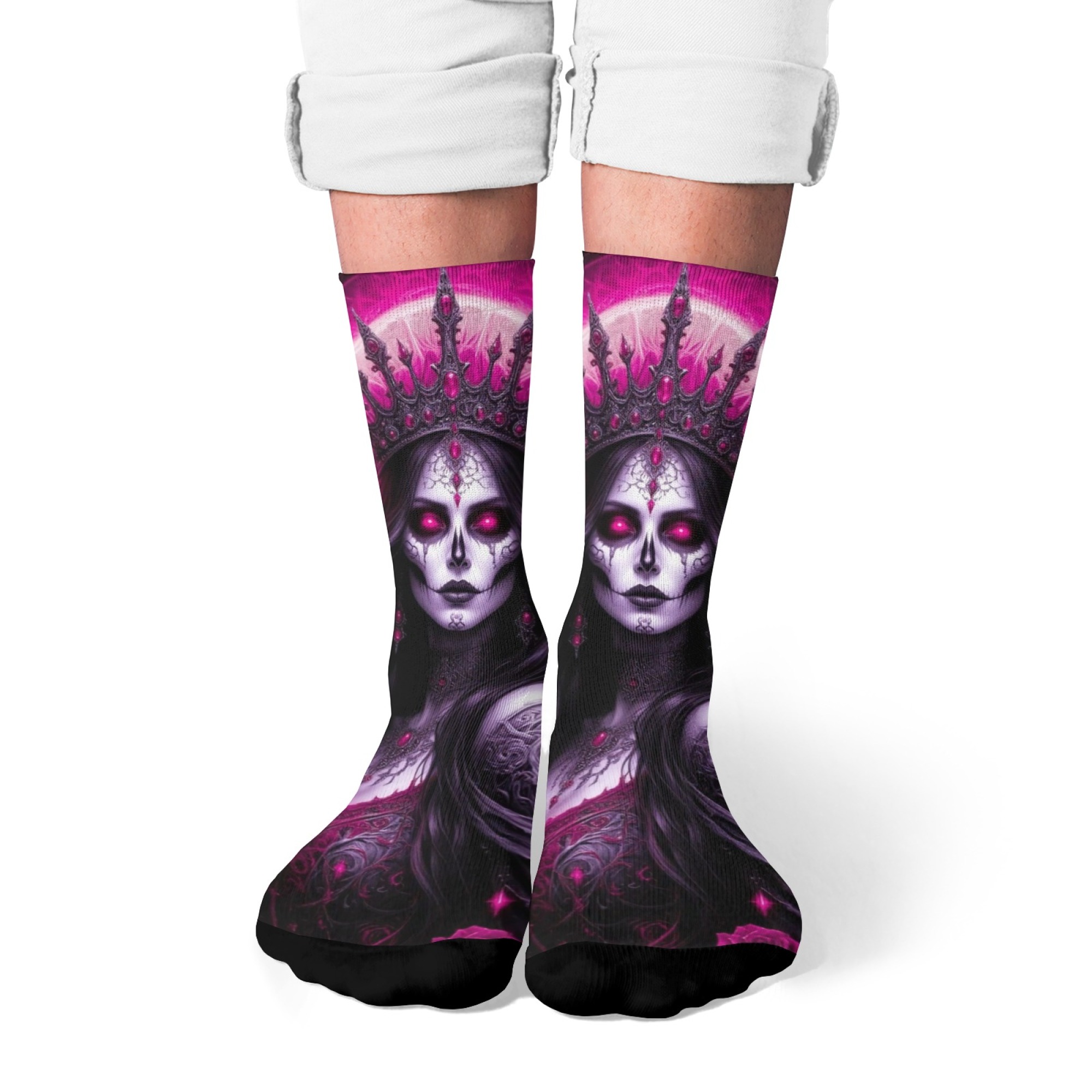 Queen Street Fashion - Death Queen Dark Gothic Art Socks