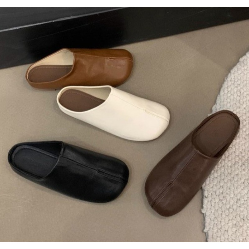 Street Fashion Female - New Fashion Tabi Ninja Flats Leather