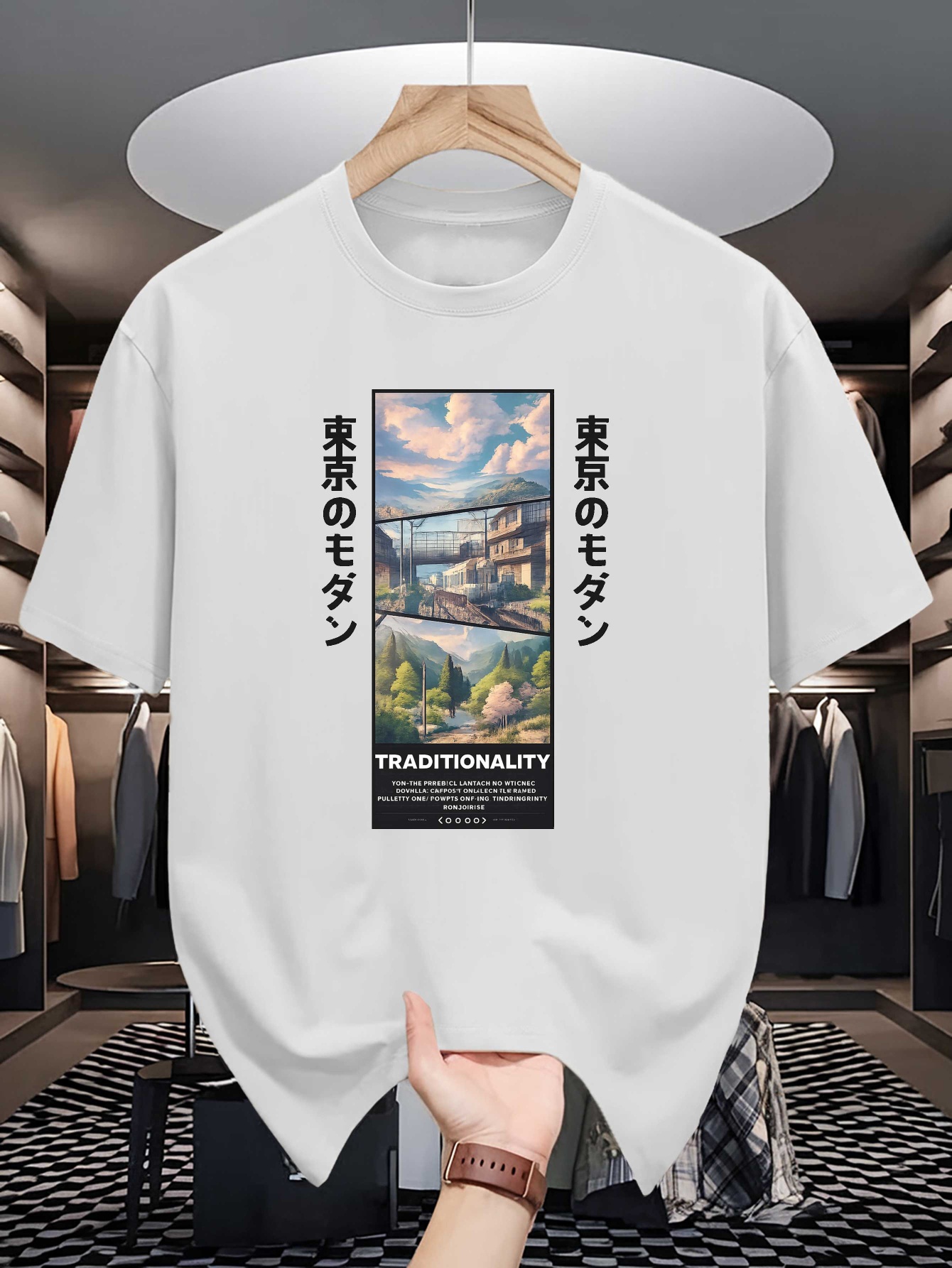 Street Fashion Tokyo - Men Soft Cotton Tee Tokyo Japanese