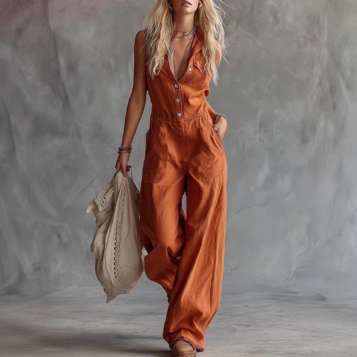 Street Fashion England - Street Sleeveless Casual Women's Jumpsuit Fashion