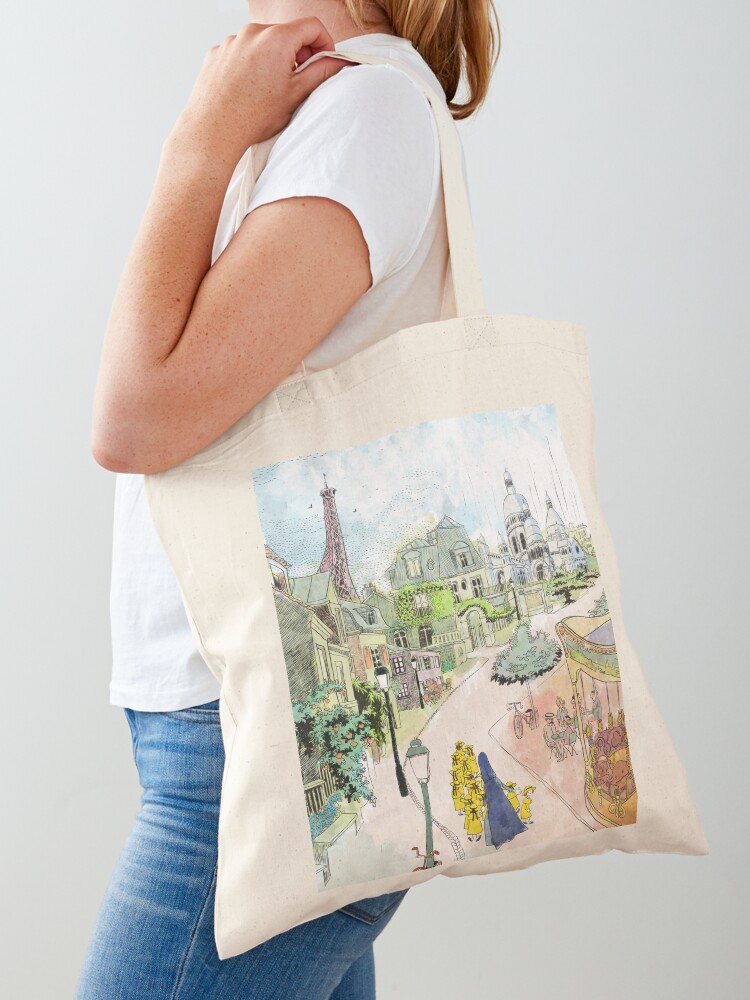 Street Fashion Paris - Madeline Paris Street Watercolor Tote Bag