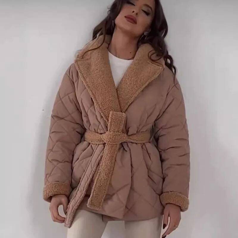 Elegant Quilted With Faux Fur  - Street Fashion England review and price
