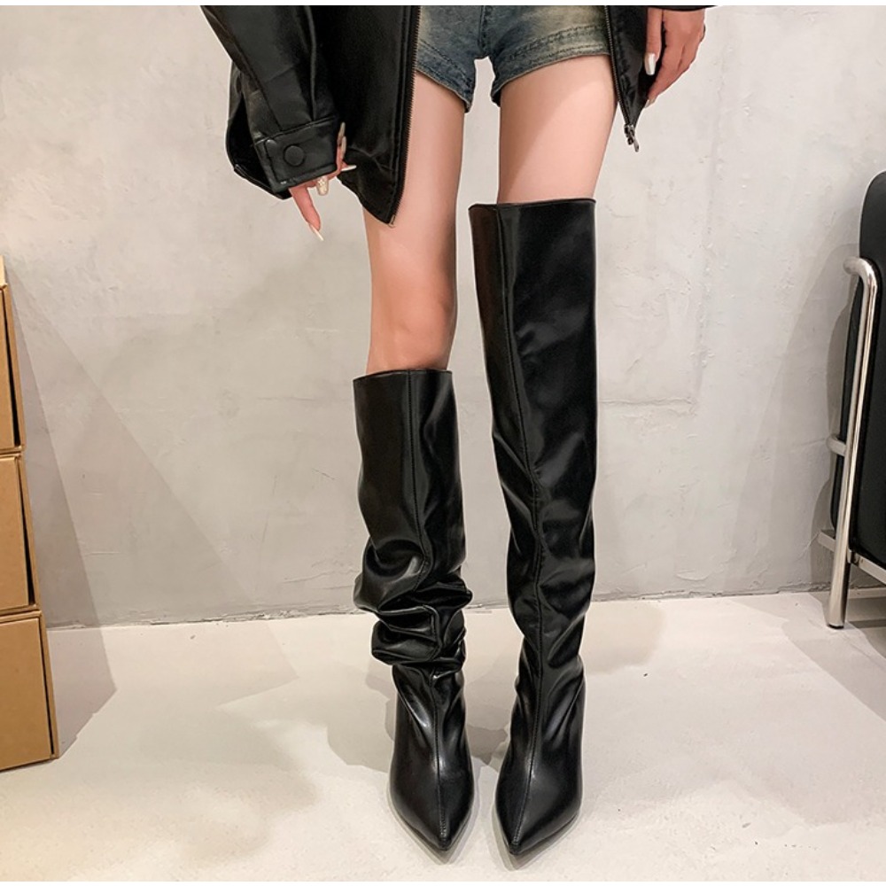 Winter Fashion Pleated Pointed - Street Fashion Female review and price