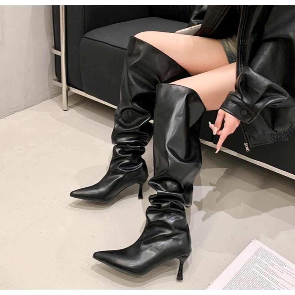 Winter Fashion Pleated Pointed - Street Fashion Female review and price
