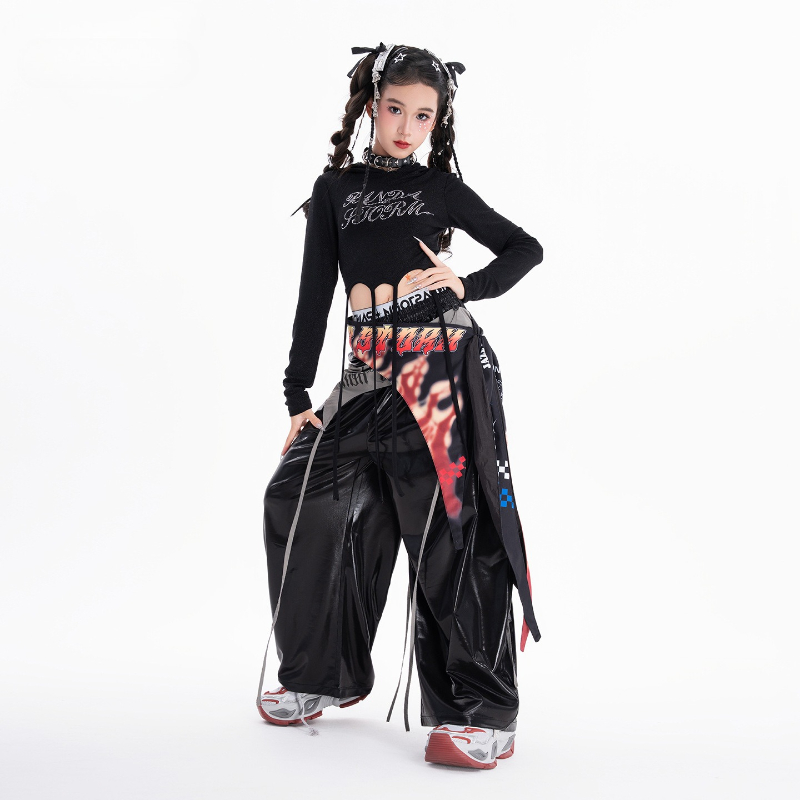Girls Hip Hop Dance Clothing S - Street Fashion Kpop review and price