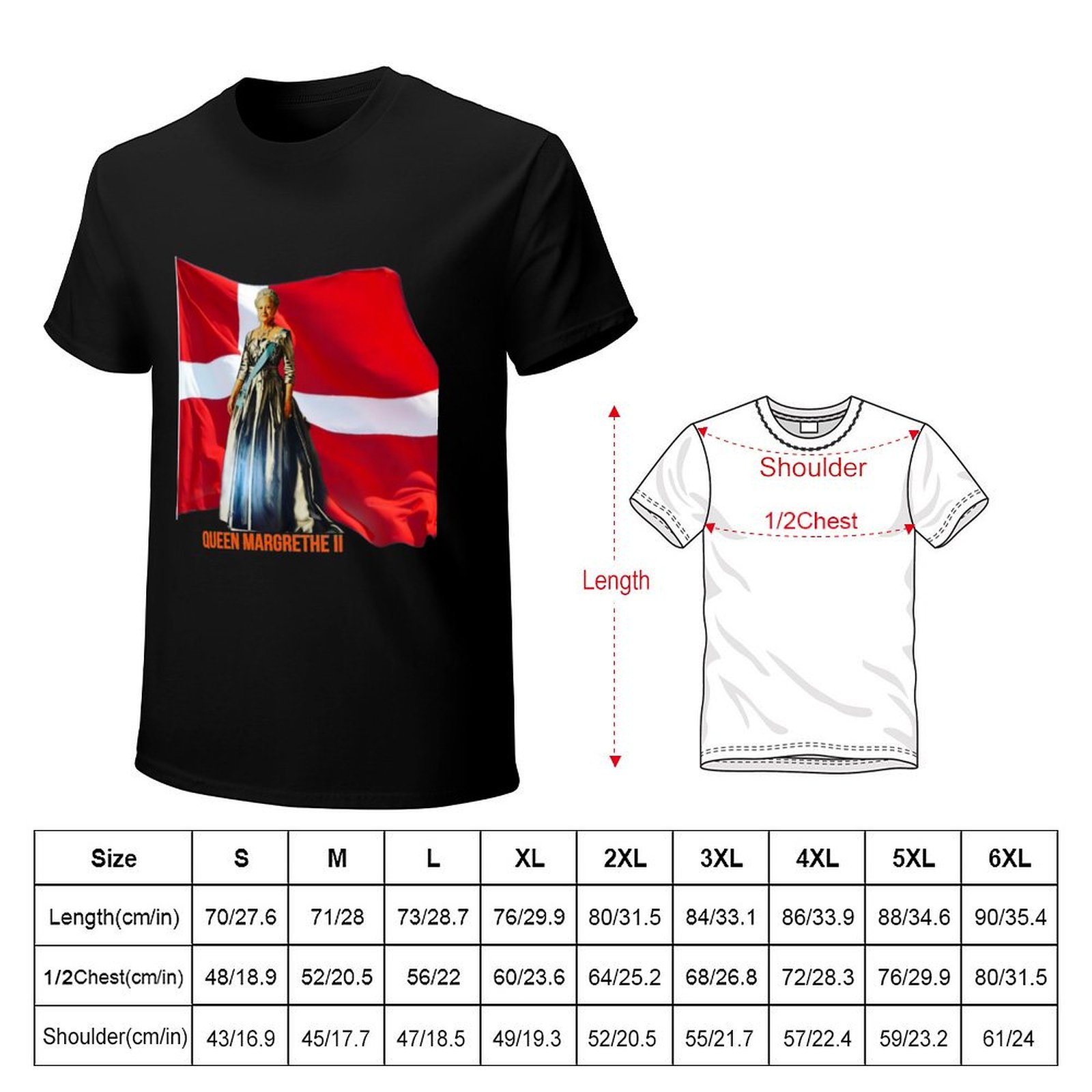 Queen Margrethe II T-Shirt Str - Queen Street Fashion review and price