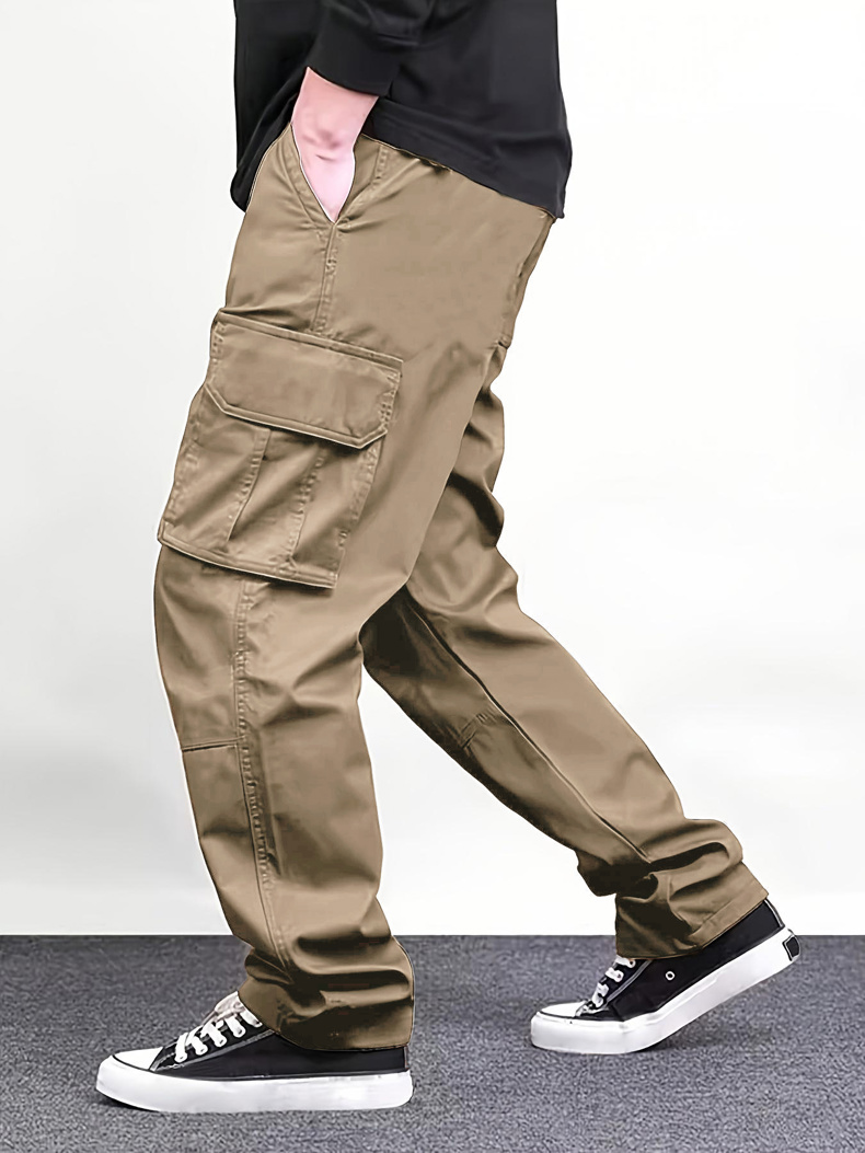 Men Black Multi Pocket Cargo P - Cargo Pant Wide review and price