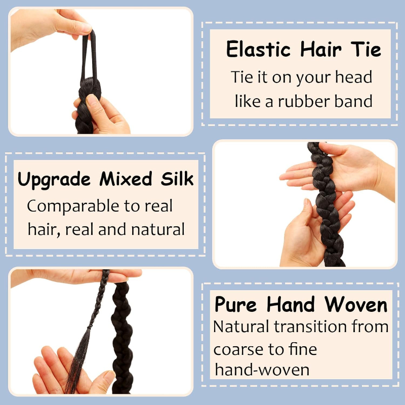 Fashion  Braided Ponytail Hair - Street Fashion Girls review and price