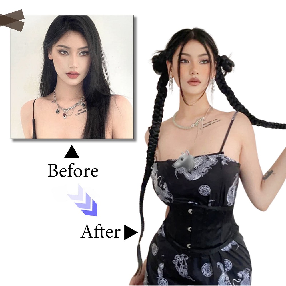 1/2PCS Hair Extension Braided  - Street Fashion Girls review and price