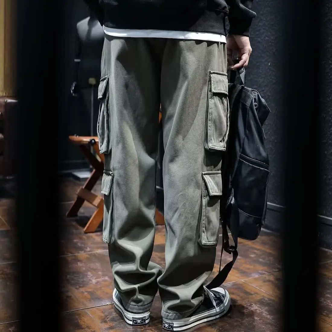 Wide Multi Pocket Trousers Man - Cargo Pant Wide review and price