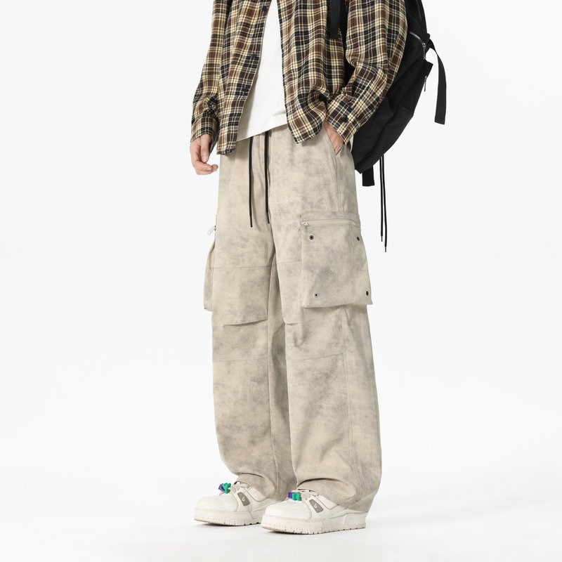 Men's Elastic High-waist Pocke - Cargo Pant Wide review and price