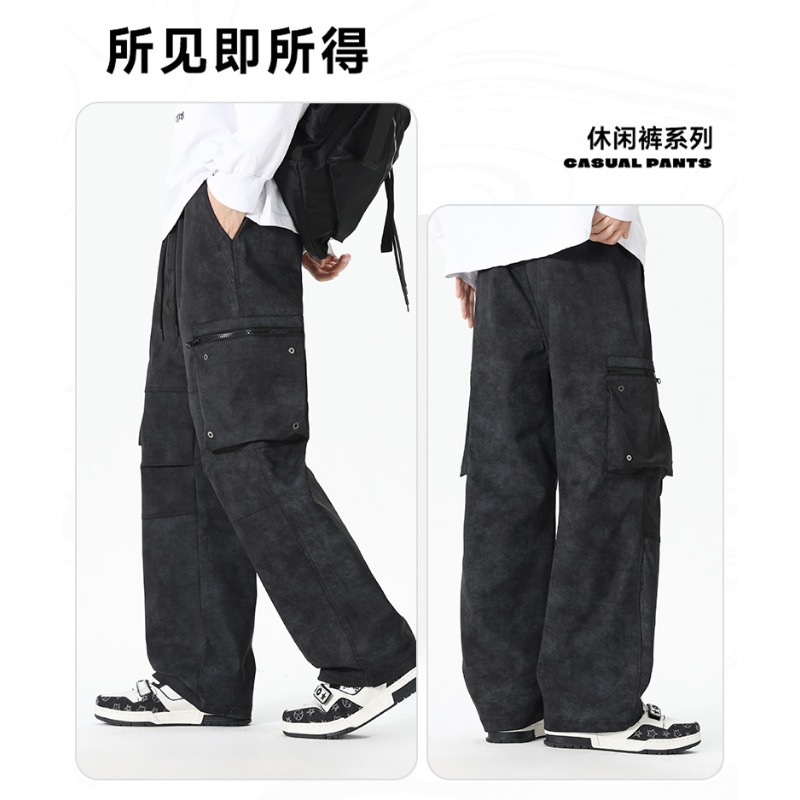 Men's Elastic High-waist Pocke - Cargo Pant Wide review and price