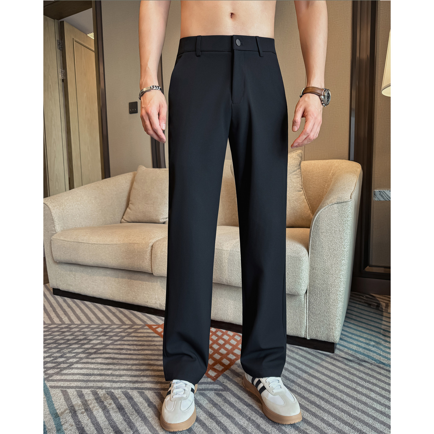 Men's Elastic Waist Trousers S - Street Fashion Urban review and price