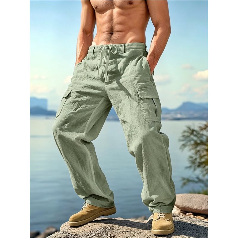 NEW-Men's Drawstring Waist Wid - Cargo Pant Wide review and price