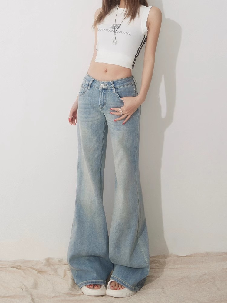 Slim Fit Simple Flared Jeans f - Street Fashion England review and price