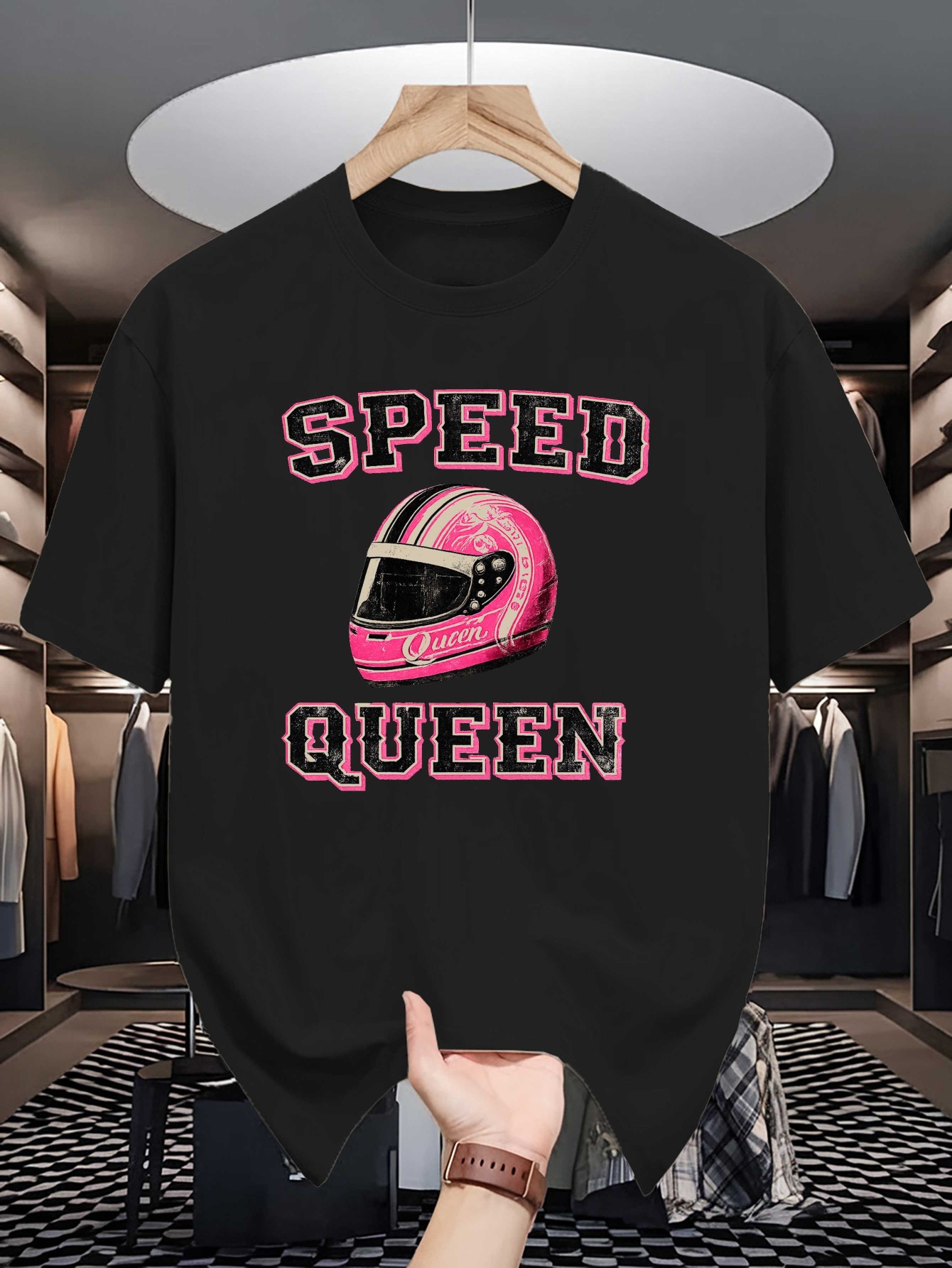 Men Cotton Tee Racing Helmet S - Queen Street Fashion review and price