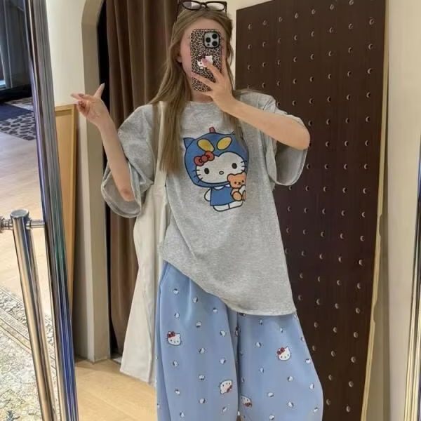 Short Sleeved Hello Kitty Prin - Street Fashion Jersey review and price