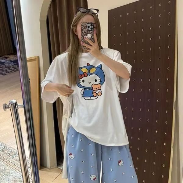 Short Sleeved Hello Kitty Prin - Street Fashion Jersey review and price