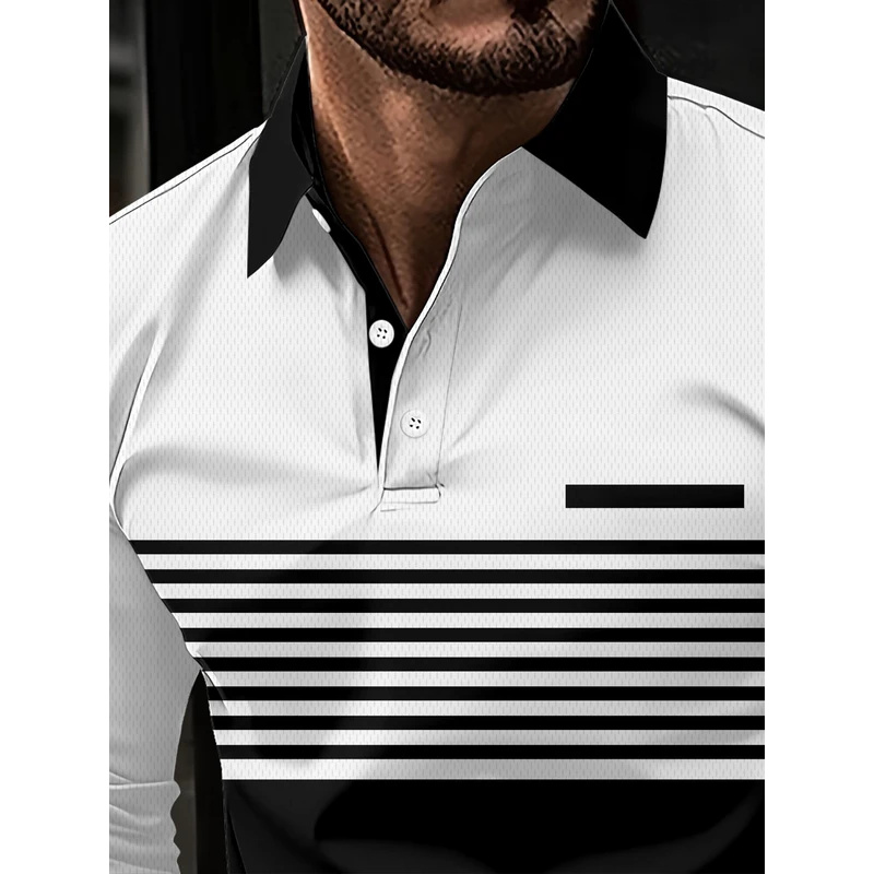 Striped pattern printed polo s - Street Fashion England review and price